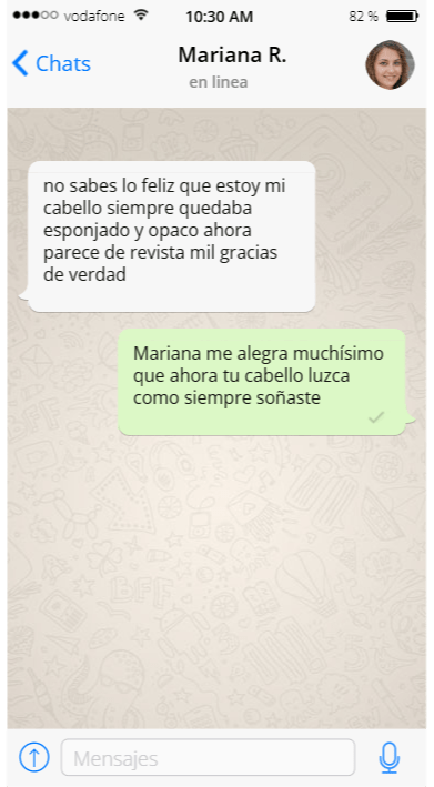 Testimonio real de clienta