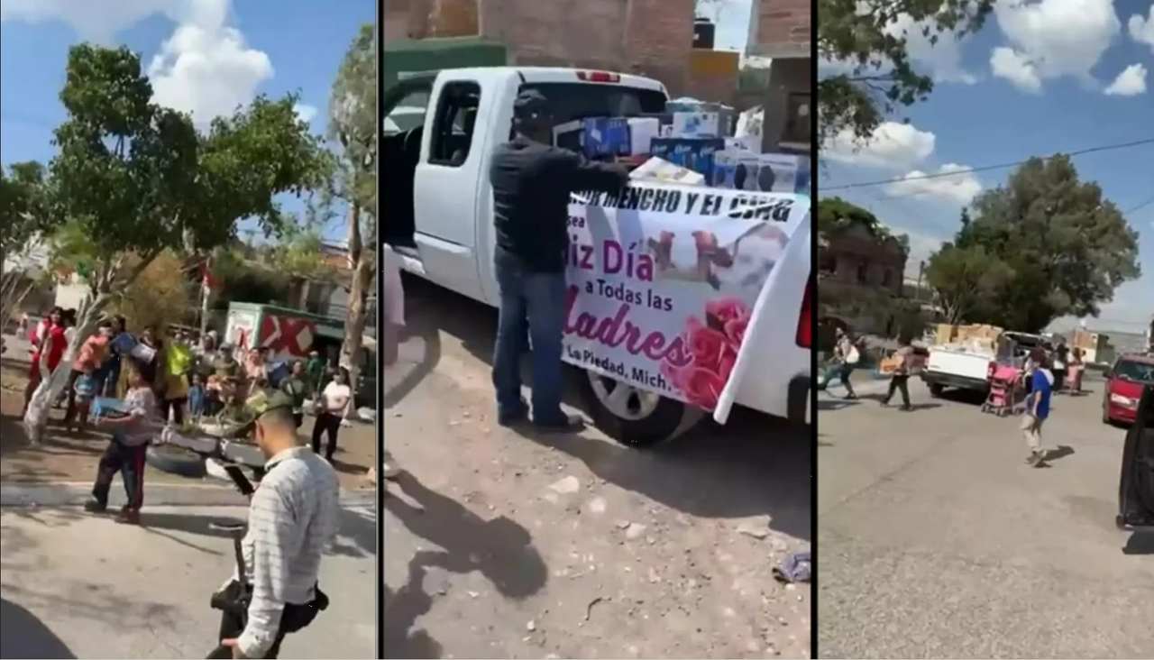 CJNG reparte regalos por el Día de las madres, ¿qué obsequios dio El Mencho?