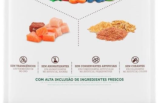 Composição e croquetes da ração Biofresh