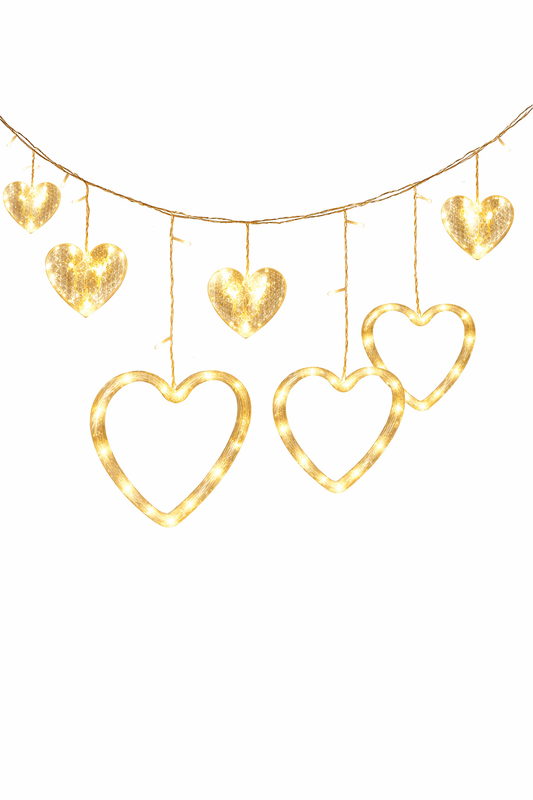 Heart Shape Love LED Curtain Light