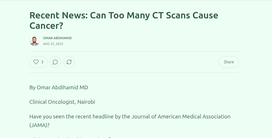 Recent News: Can Too Many CT Scans Cause Cancer?