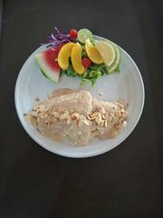 Salmón almendrado