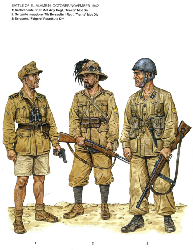 Sargento Mayor del 7º Regimiento de Bersaglieri de la División Motorizada Trento, centro Sargento Mayor del 7º Regimiento de Bersaglieri de la División Motorizada Trento, centro