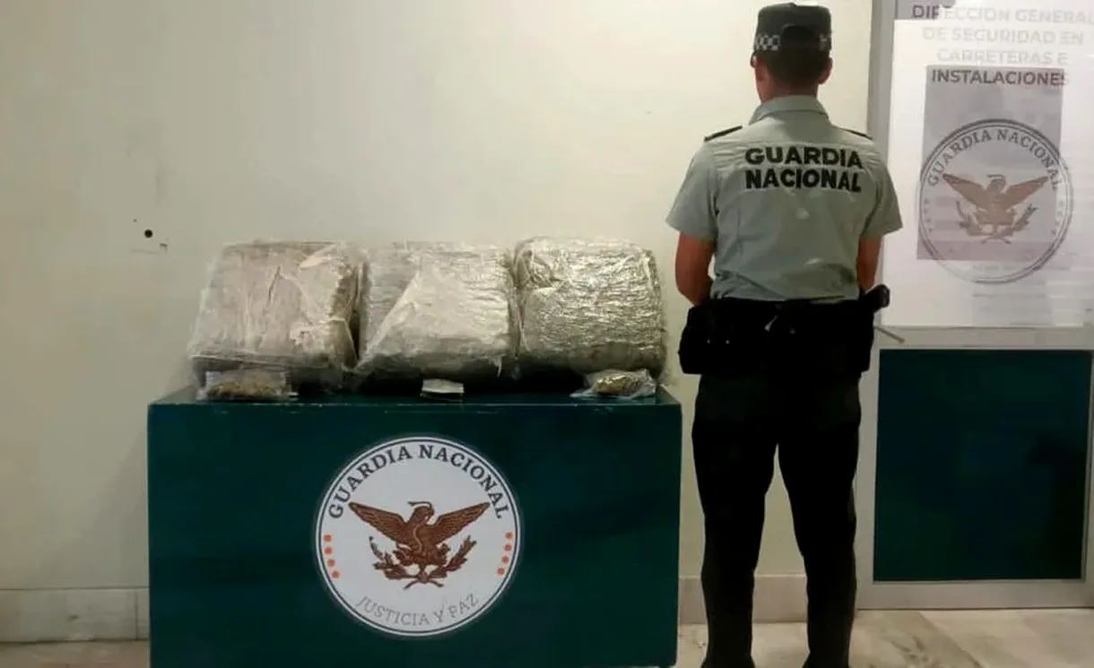 Guardia Nacional decomisó marihuana en aeropuerto de Querétaro