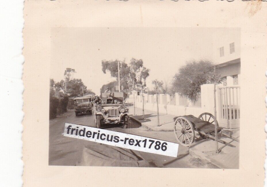 Foto Südfront Afrika DAK Panzer Tank Sd Kfz mit Flak Aufbau Comb