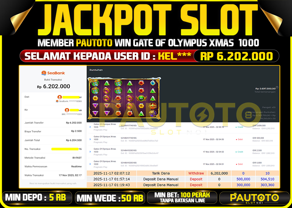 BUKTI JACKPOT LUNAS PAUTOTO