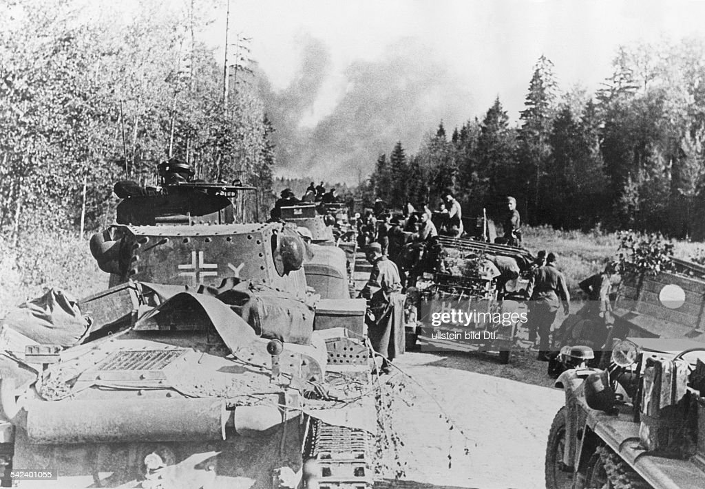 German armoured units (7.armoured div ) awaiting order to attack.