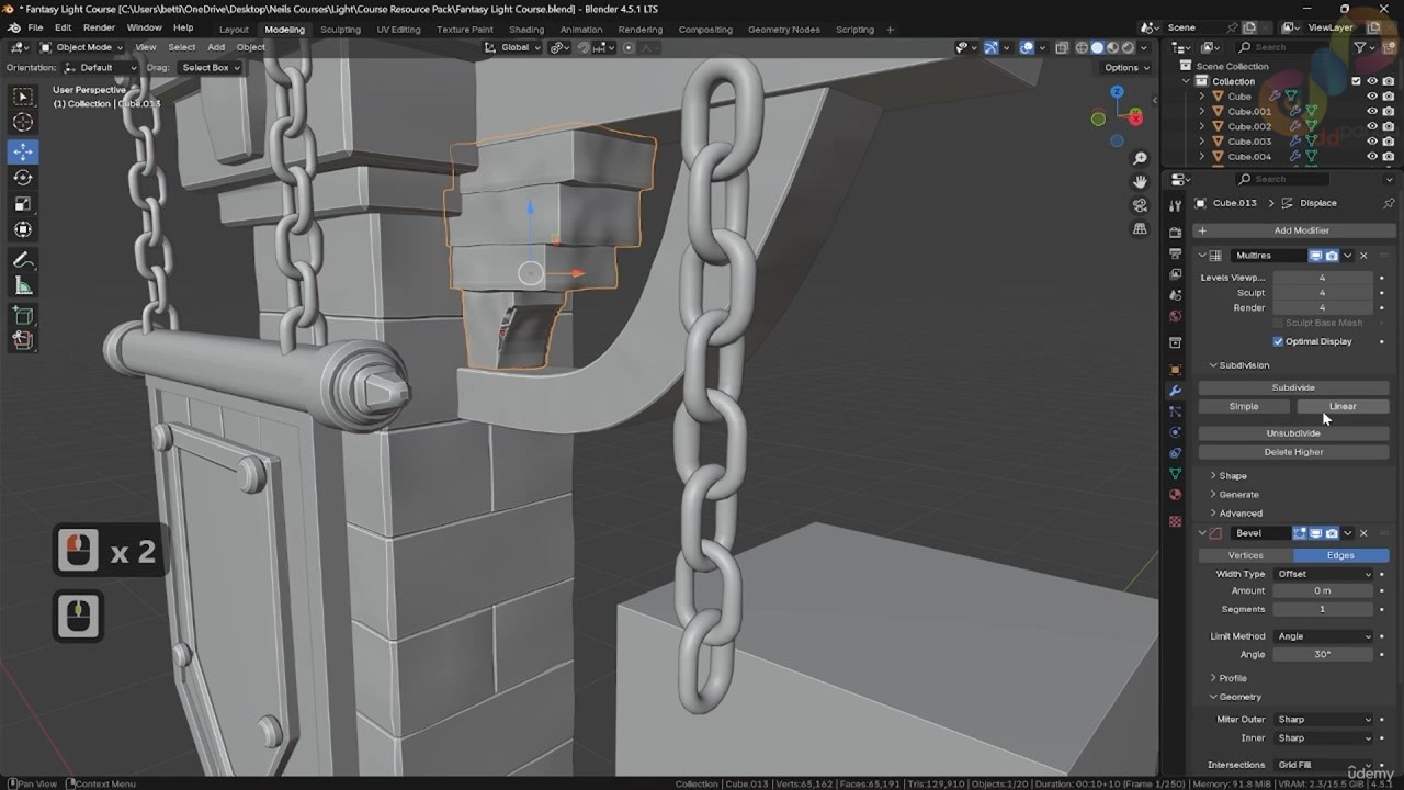 2 Lesson 12 Modeling Decorative Bolts and Finalizing Planks with Bevels mp4 0002