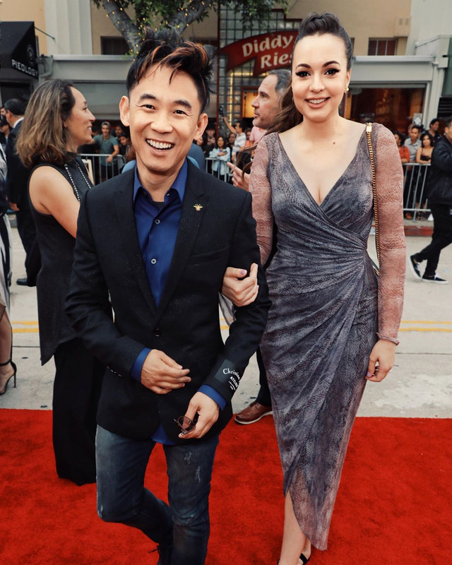 James Wan with his wife Ingrid Bisu