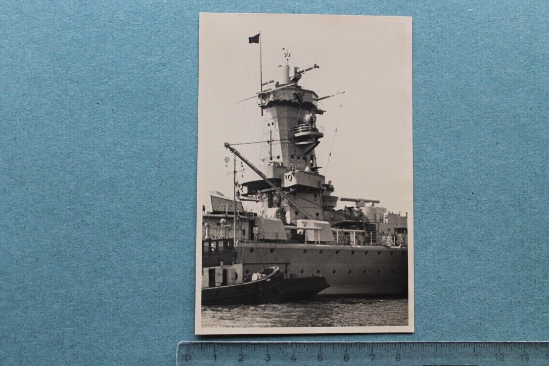 Foto Photo GI Kriegsmarine Schiff ship Panzerschiff Admiral Scheer Turm Mast TOP