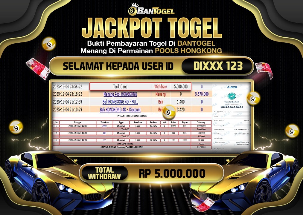 BUKTI JACKPOT LUNAS BANTOGEL