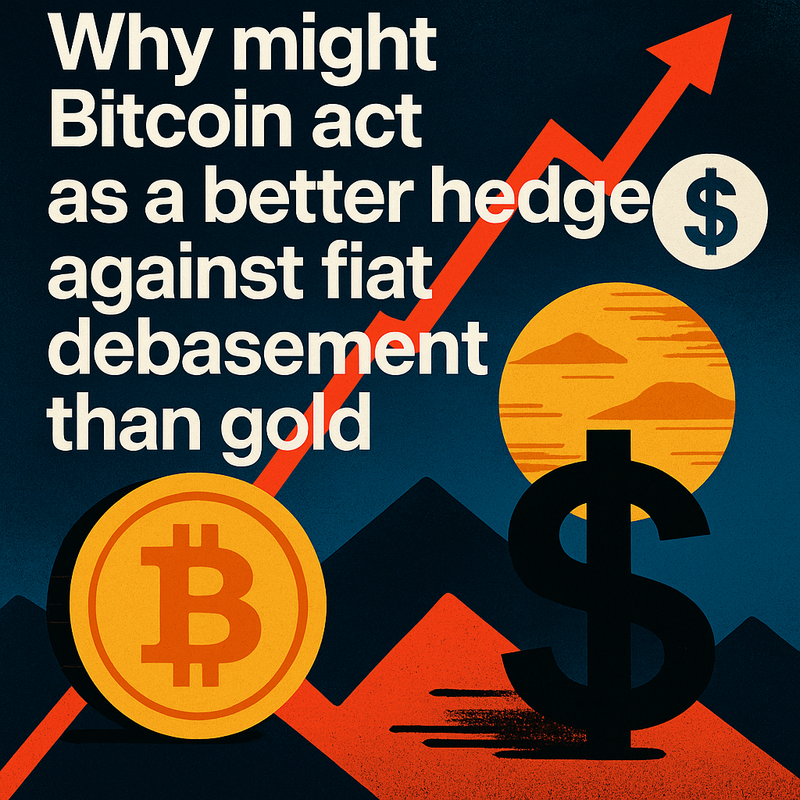 Why might Bitcoin act as a better hedge against fiat debasement than gold