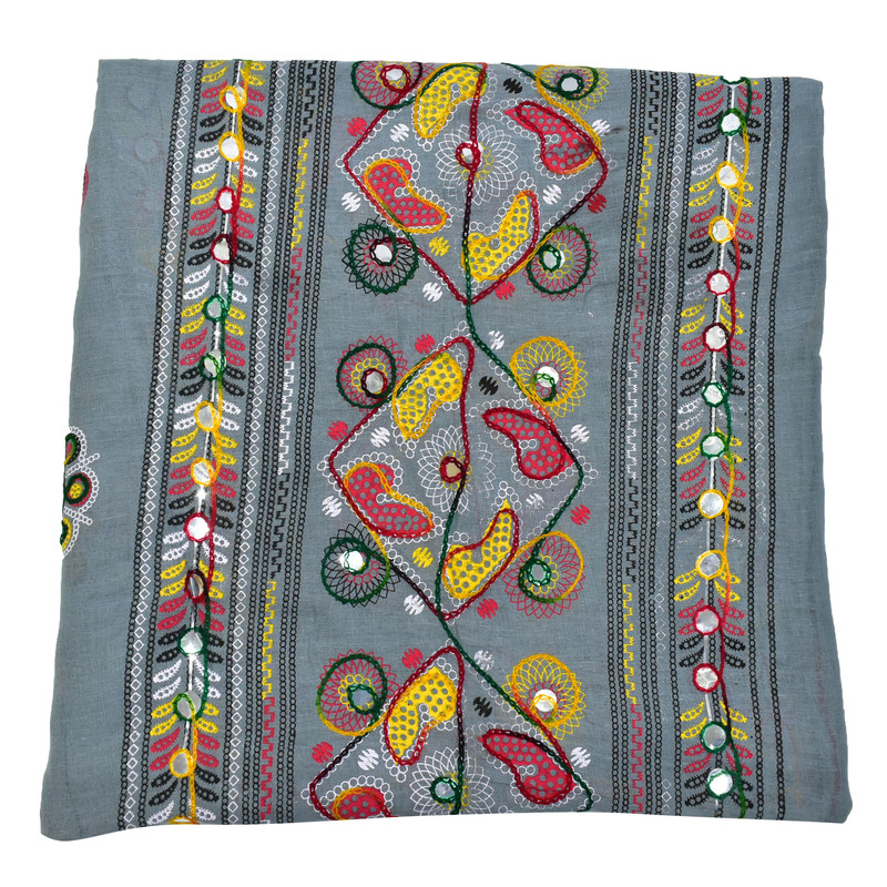 Women's Cotton Dupatta Wrap Stole Mirror Work Embroidery Ethinic Scarves Chunni - Picture 62 of 103