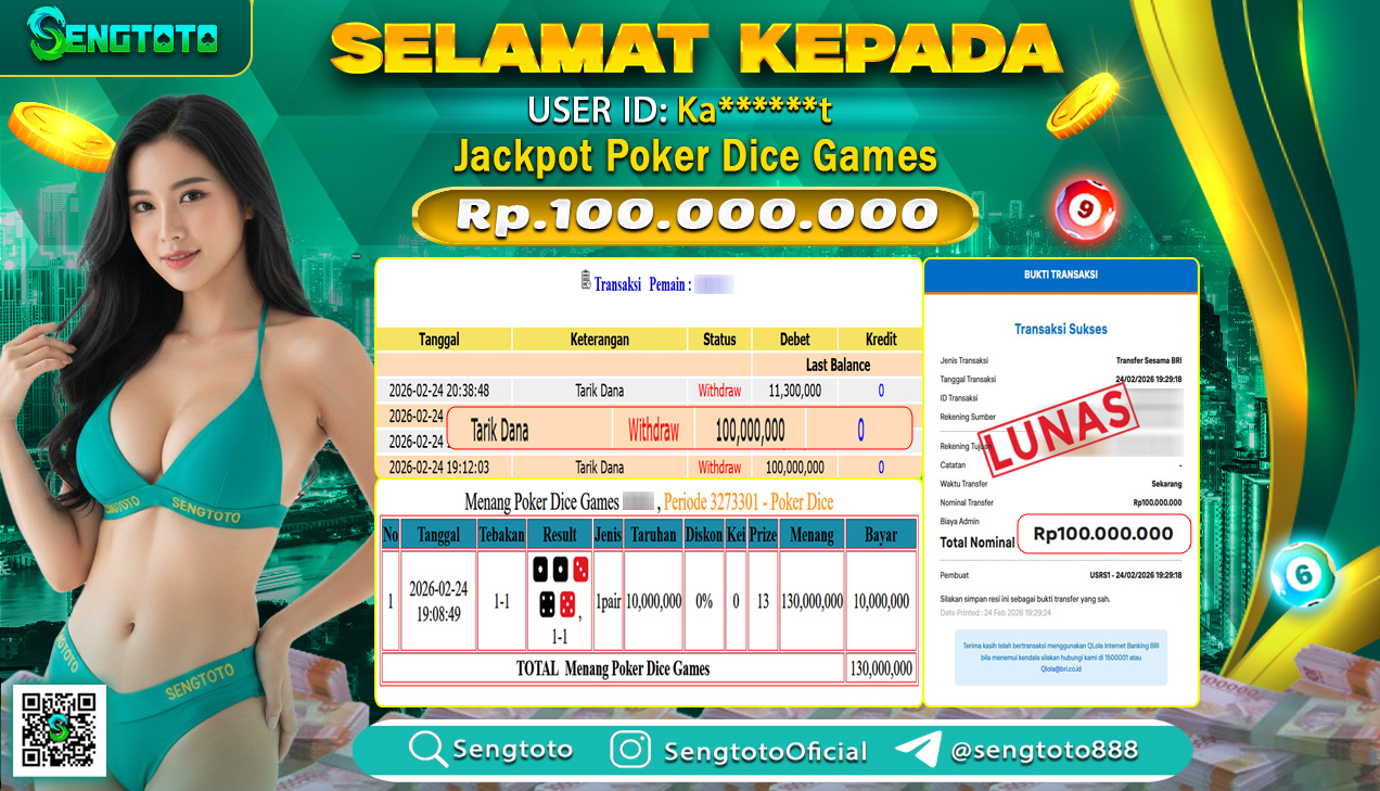 BUKTI PEMBAYARAN LIVEGAME POKER DICE GAMES