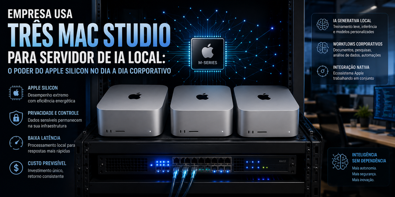 Três Mac Studio como servidor de IA? A experiência mostra que o Apple Silicon já encontrou espaço muito além da mesa de trabalho