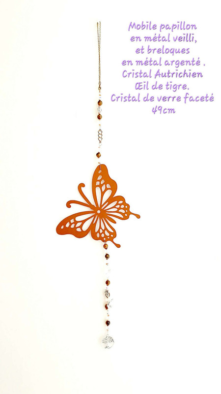 Papillon en métal vieilli