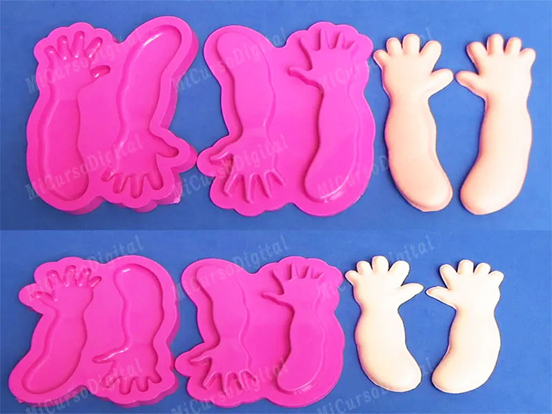 Molde Para Fomy brazos dedos abiertos muñecos goma eva fofucha foamy