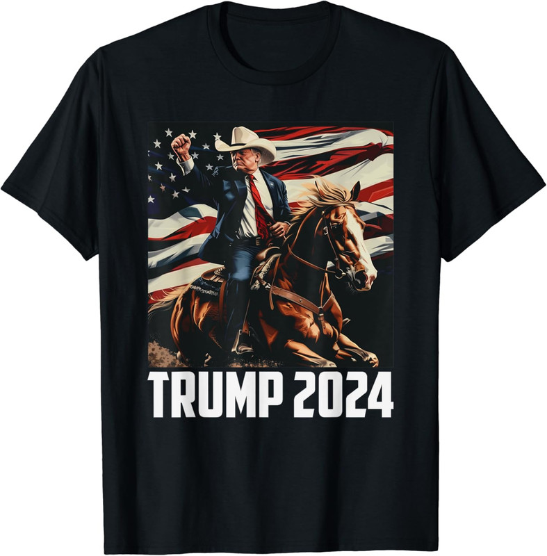 Trump 2024 4th of July Patriotic American Flag Theme Unisex T-Shirt
