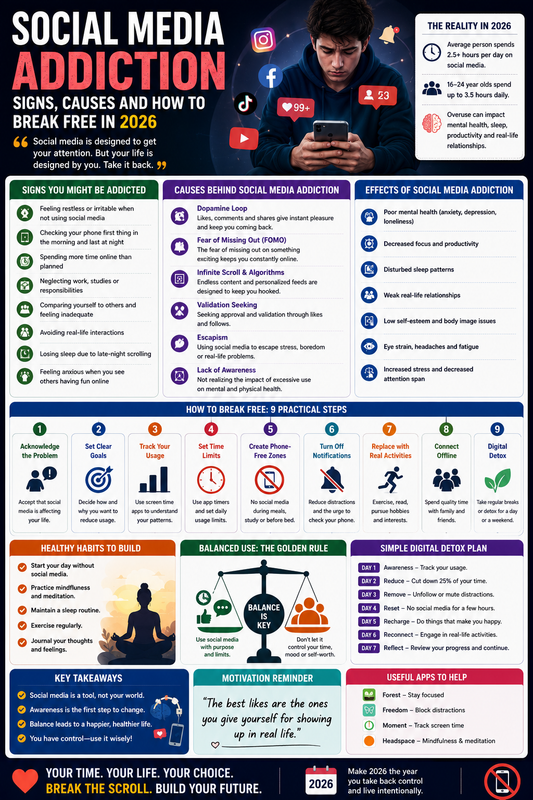 Social Media Addiction: Signs, Causes and How to Break Free in 2026