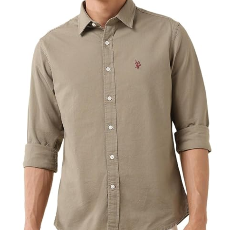 USPA Pure Cotton Oxford Tailored Fit Shirt for Men