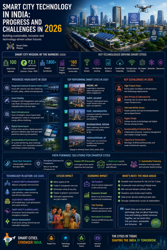 Smart City Technology in India: Progress and Challenges in 2026
