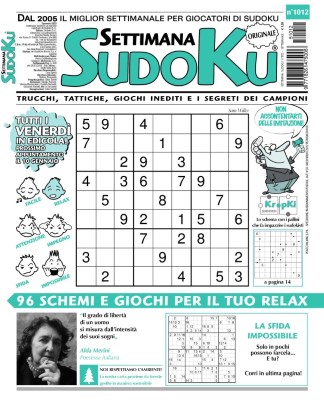 Settimana Sudoku N.1012 - 03 Gennaio 2025