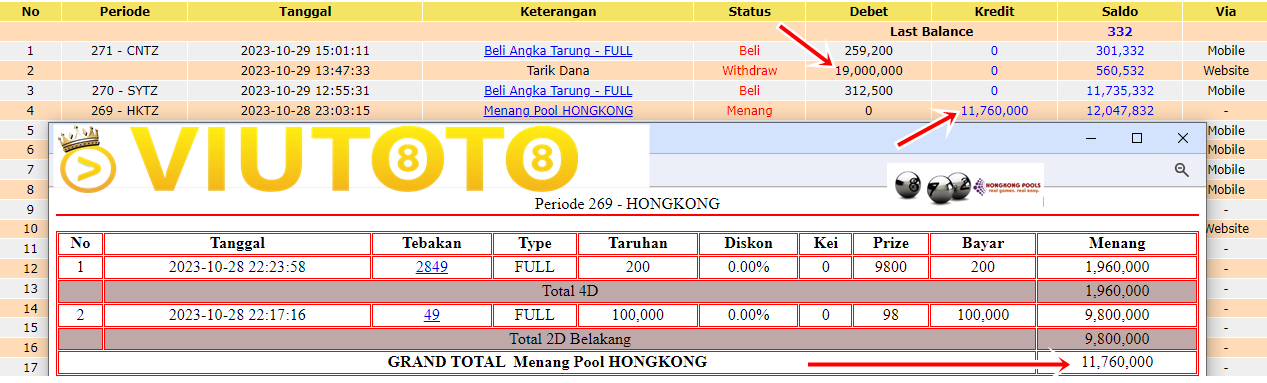 Bukti JP slot hari ini