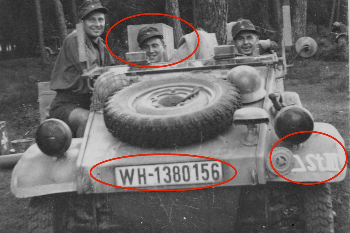 Orig. Foto VW 82 Kübelwagen Panzerabteilung Italien 1943 Italia