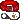 ID: an animated pixel of a red dog collar with a black leash, a brown paw print moves from the top of the collar to the bottom, end ID.
