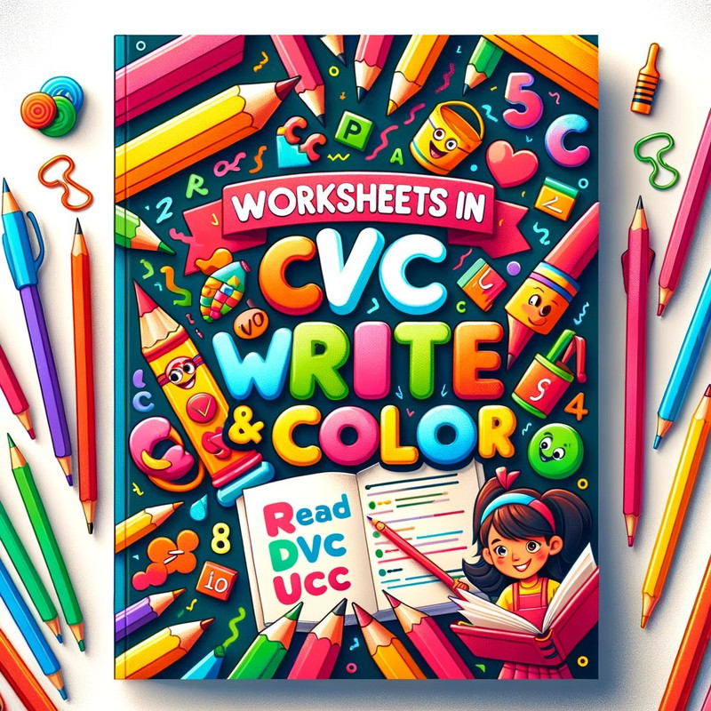 Download Worksheets in CVC Words- Read, Write, and Color. PDF or Ebook ePub For Free with | Phenomny Books