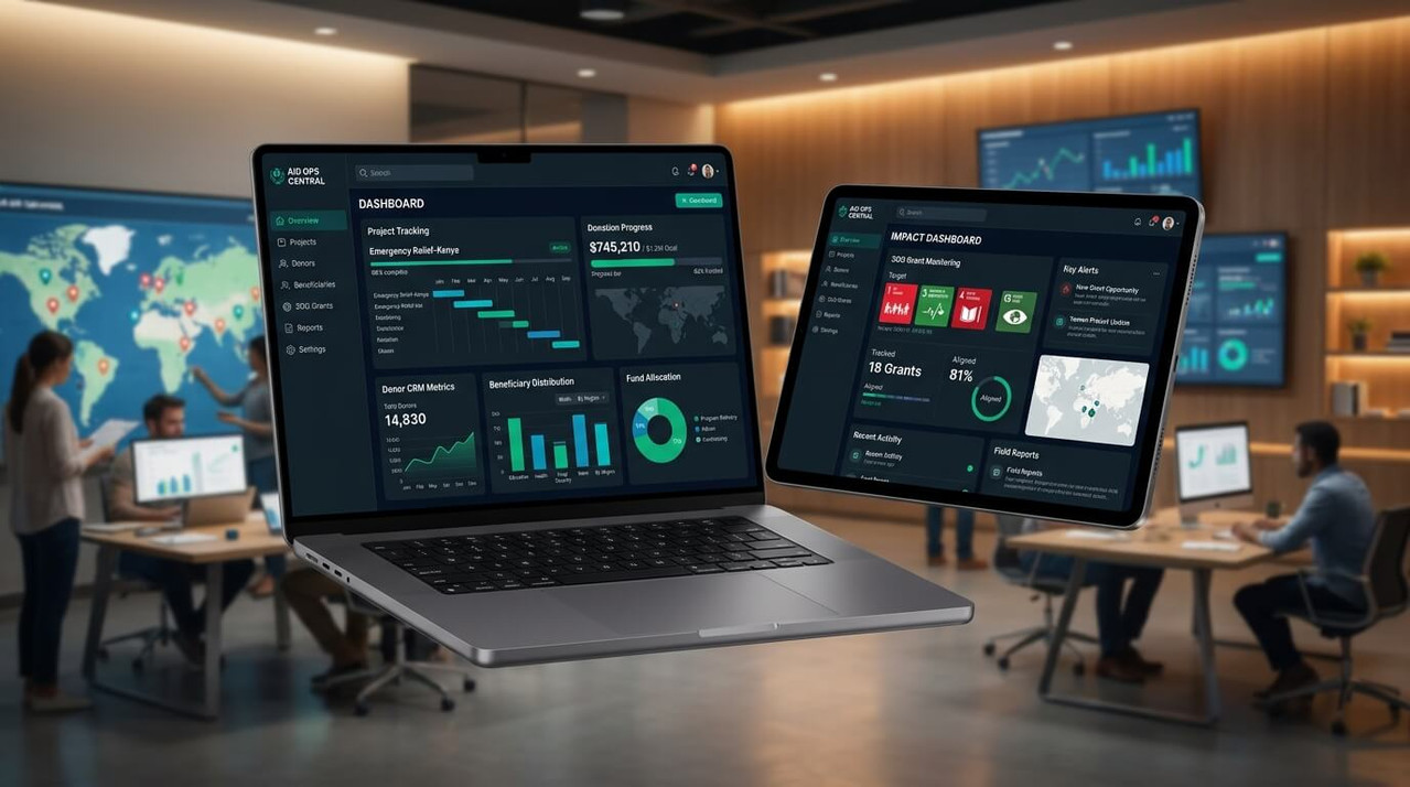 NGO Management Software Dashboard by MM IT SOFT LTD