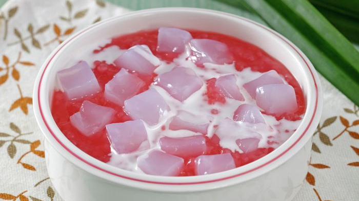 Ilustrasi resep buka puasa olahan nata de coco.
