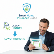 Home with alarm systems and smart locks reducing risk for insurance purposes