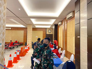 Kegiatan Donor Darah - HUT TNI ke-76