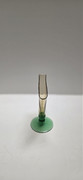 Vintage Steuben art glass transparent amber flared rim