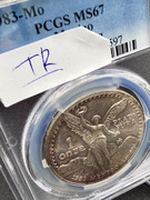 035 TR 597 PCGS MS67 Toned Libertad