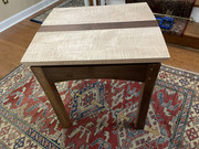 End Table Floating Top Walnut and Tiger Maple 3