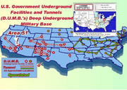 Deep Underground Military Bases and tunnels map