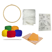 Penkraft Embroidery Art on Cusion Cover DIY Kit | Complete DIY Craft Kit for Beginners & Hobby Artists