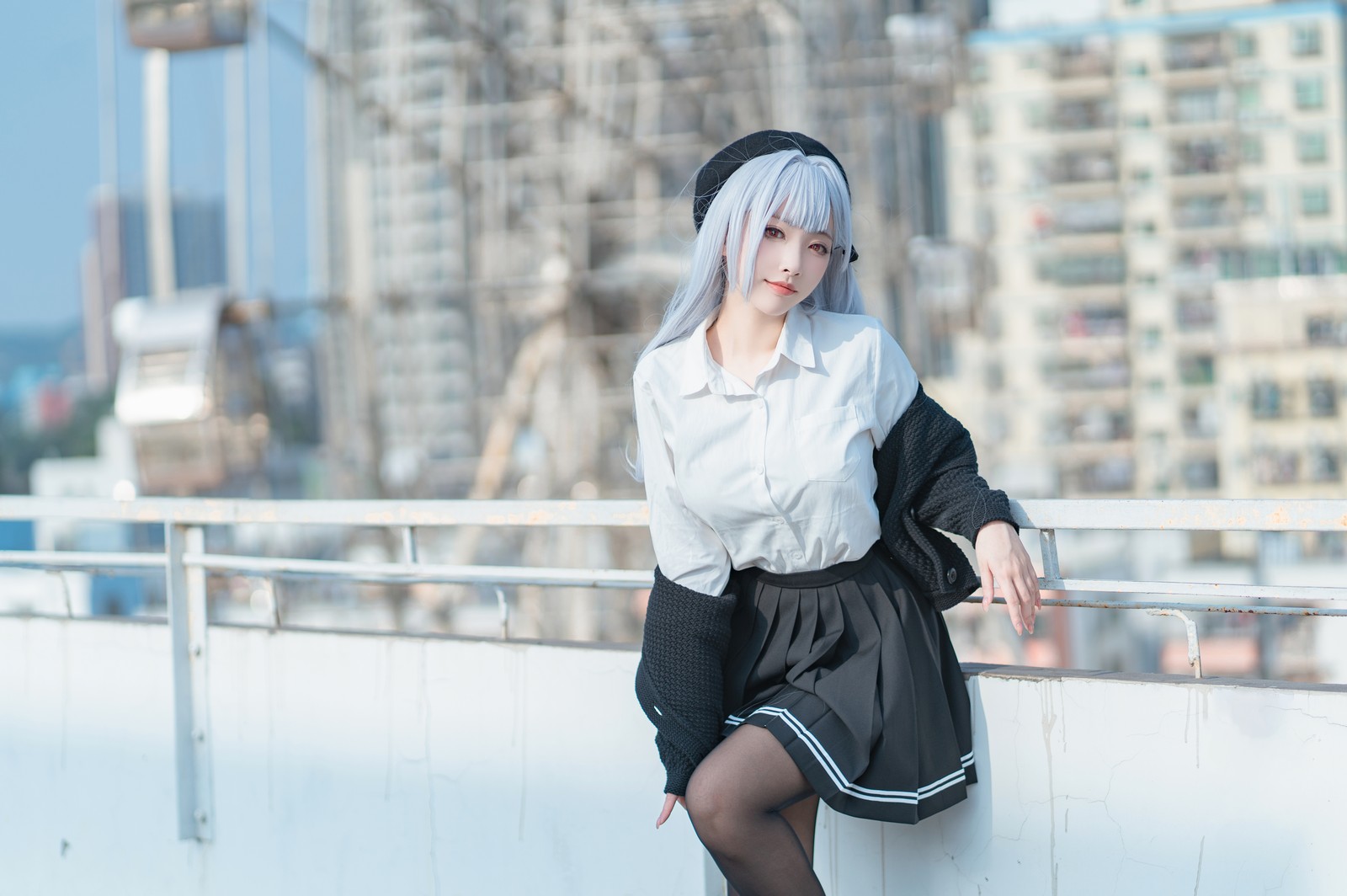 宮本桜 碧蓝航线 斯库拉 JK 制服写真｜校园风 Cosplay 图集（21P｜428MB）插图1