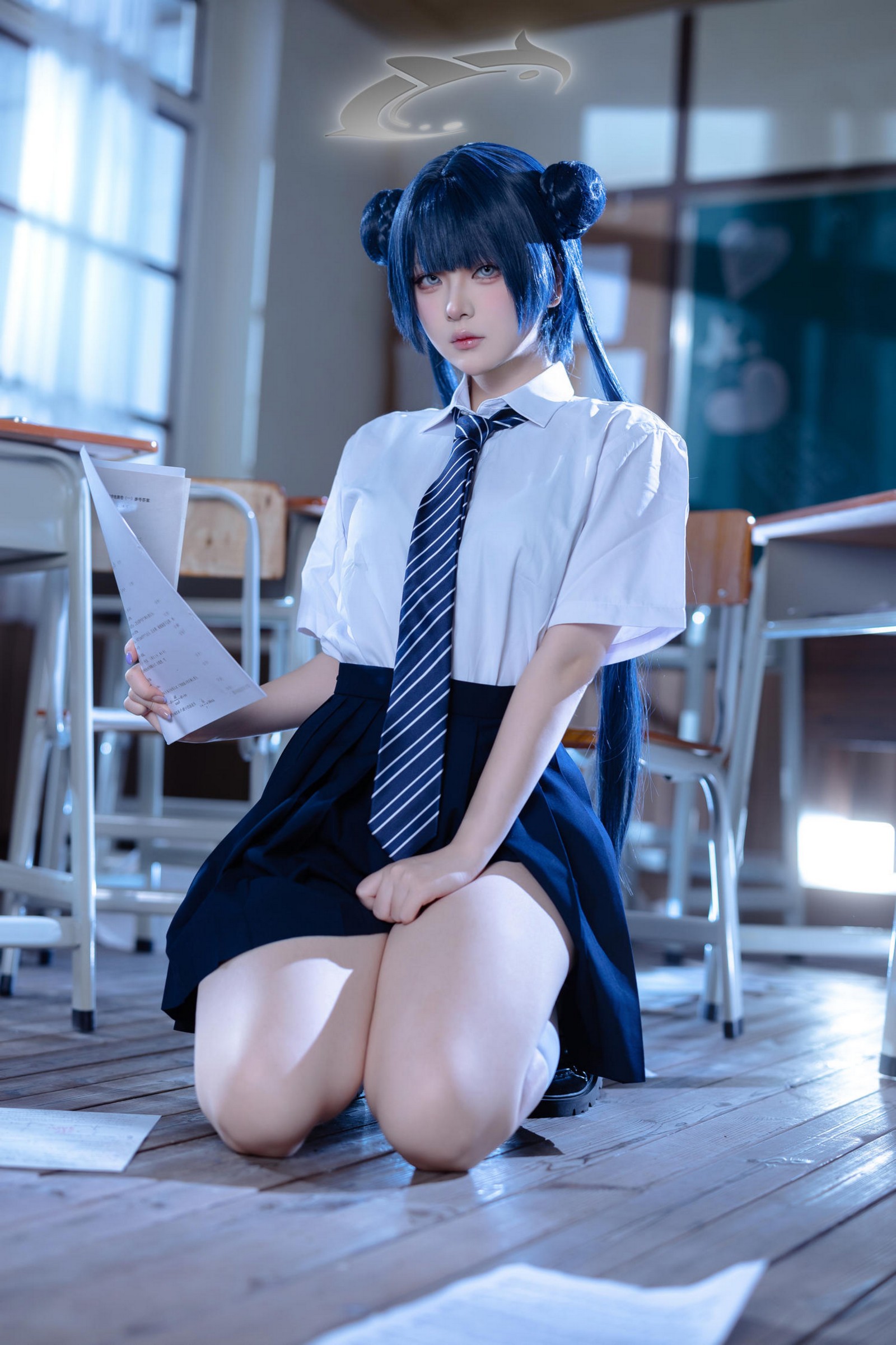 屿鱼 Yuyu 蔚蓝档案 妃咲 JK Cosplay 写真集（61P｜798MB）插图1