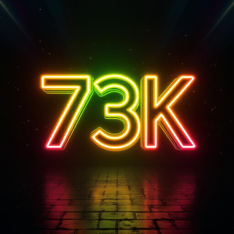 Banner Aplikasi 73K dengan akses permainan digital