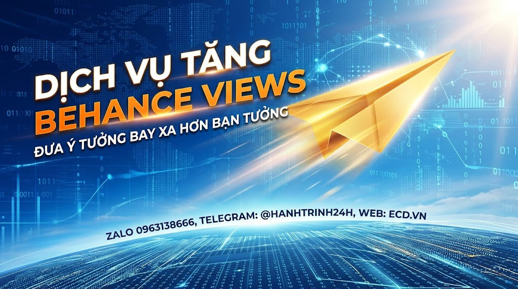 tăng behance views vĩnh viễn cho portfolio
