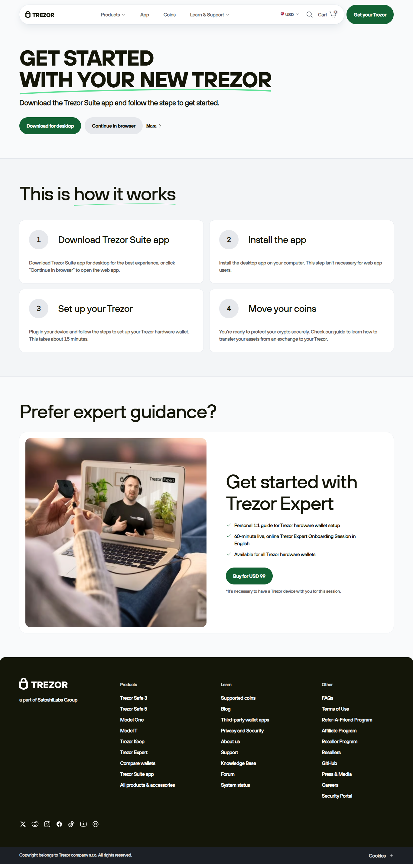 Ledger.com/Start Screenshot
