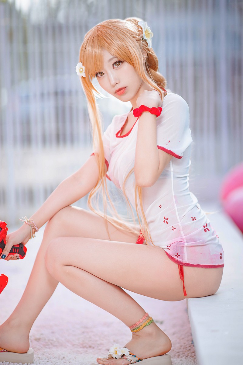 切切Celia 亚丝娜泳装 Asuna Cosplay 高清写真 21P插图