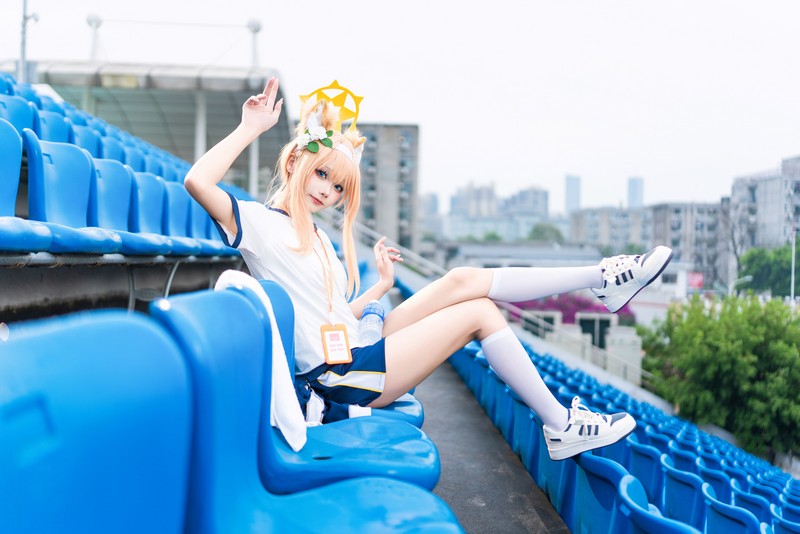 艾西Aiwest 碧蓝档案伊落玛丽体操服Cosplay写真图集 高清美图 44P (178MB)插图4