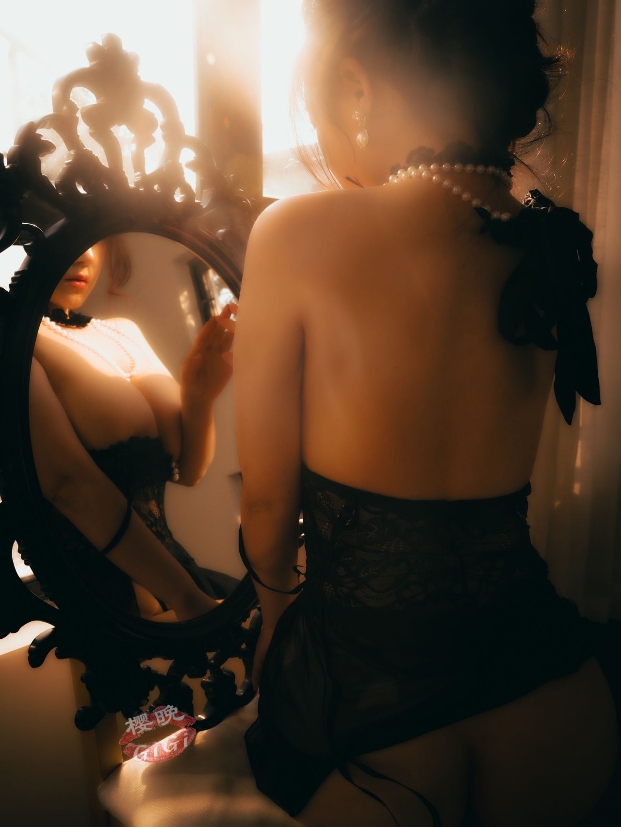 樱 晚 gigi 珍珠上的蕾丝 写真照，纯欲风天花板！插图9