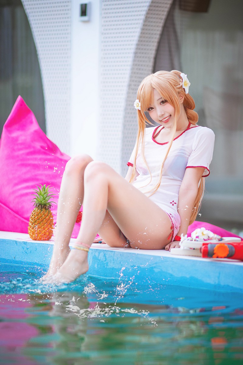切切Celia 亚丝娜泳装 Asuna Cosplay 高清写真 21P插图6