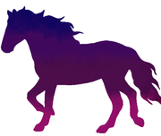 Coloured Horse - Purple Gradient
