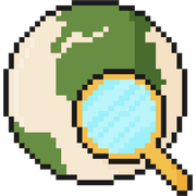 Magnifying glass over world